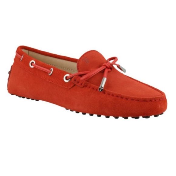 TOD’S Women’s Gommino Driving Shoes Rust Orange Size 38 - Picture 1 of 10